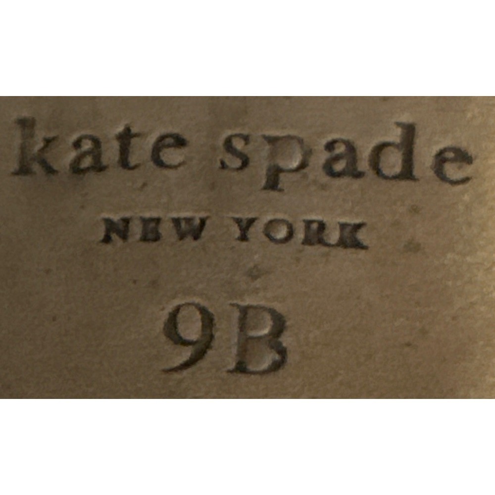 Kate Spade New York Lagoon Black Patent Gold Logo Sandals Classic Sz 8 - Picture 6 of 6